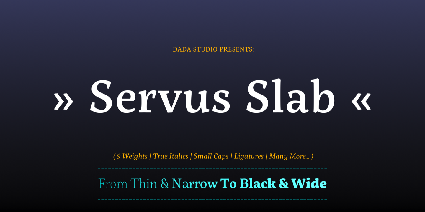 Шрифт Servus Slab